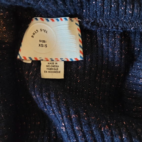 Anthropologie Postmark Shine Ruffle Cowl Neck Pullover, VGUC, Size S - Picture 6 of 7